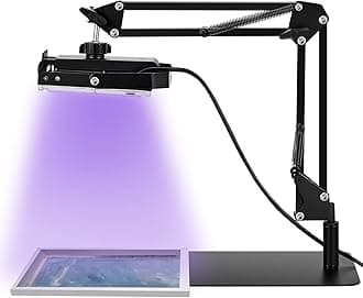 Fabbay 50W LED Exposure Unit Kit UV Screen Printing Light Screen Printing Exposure Unit with Retractable Adjustable Stand for Screen Print Exposing Photo Emulsion Cyanotypes Office