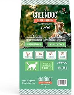 The Green Dog Adult Dog Food 3 kgs 100% Vegan | Veg Adult Dry Dog Food | Naturally Hypoallergenic | Gluten Free | Vegetarian | Healthy Heart| USFDA Approved Food Grade