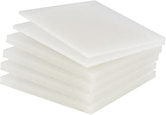 PP Polypropylene Sheet Plate Thickness 3mm-20mm Hard Sheet PVC Plate PP PE Sheet (200mm * 300mm * 1mm * 10 Pieces)