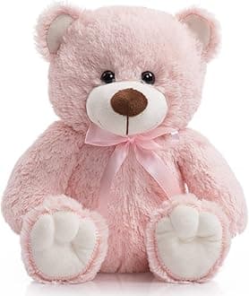 Super Color Teddy Bear Stuffed Animals Plush Toy for Children Girlfriend Family Congratulations Baby Shower Birthday Pink 14 inch